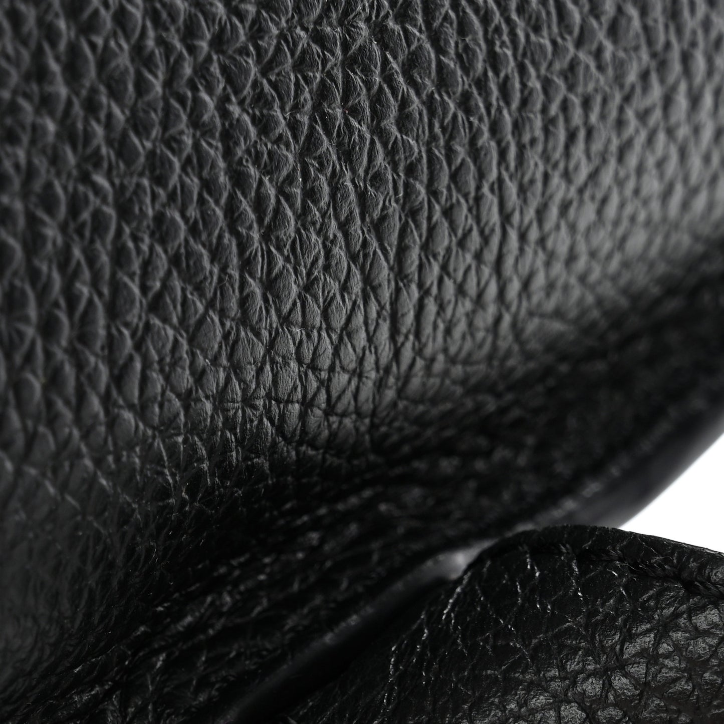 Grained Calfskin Small Marcie Saddle Bag Black