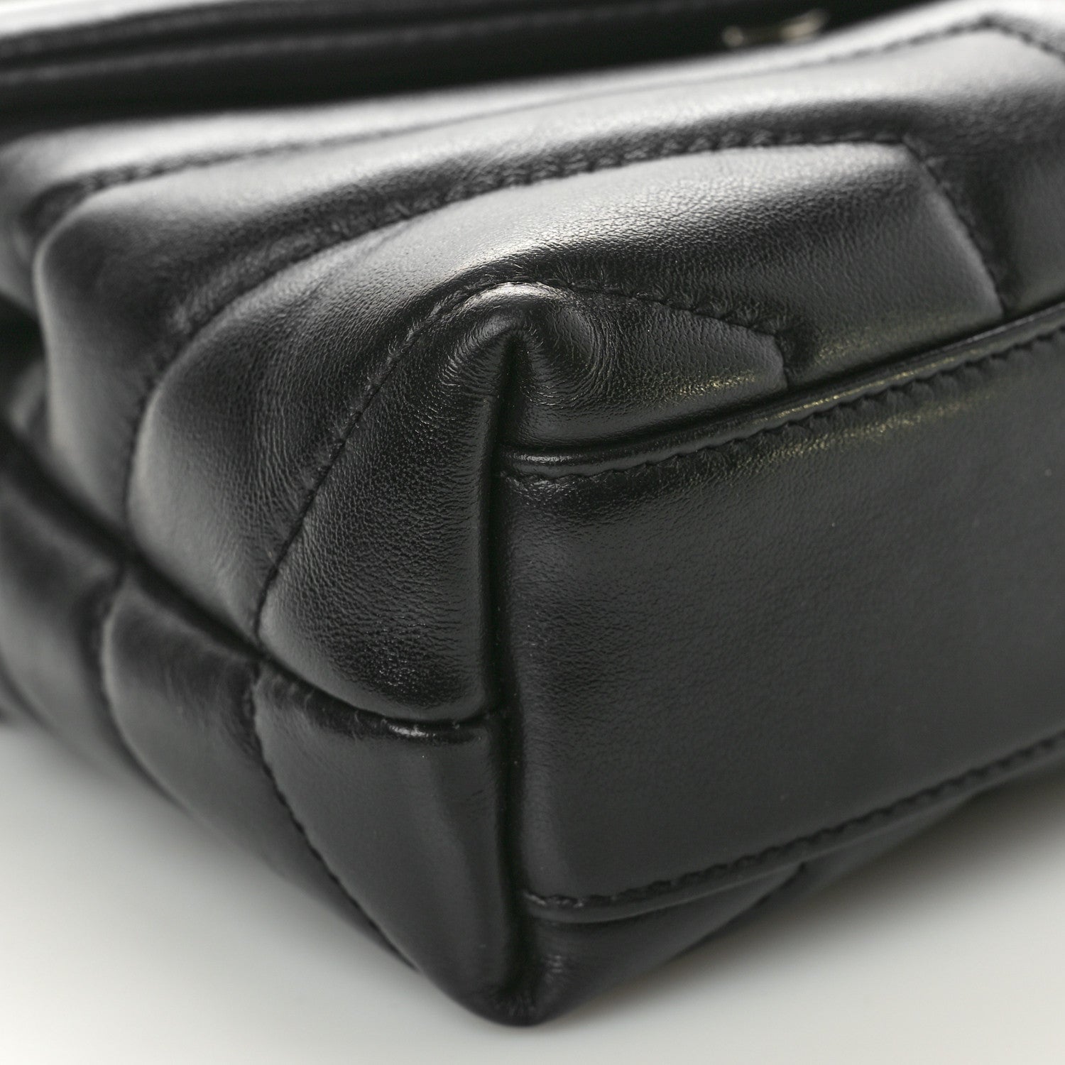 Saint Laurent Calfskin Y Quilted Monogram Toy Loulou Crossbody Bag Black 11 of 13