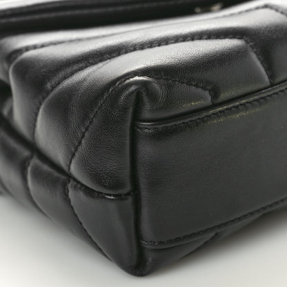 Saint Laurent Calfskin Y Quilted Monogram Toy Loulou Crossbody Bag Black 11 of 13