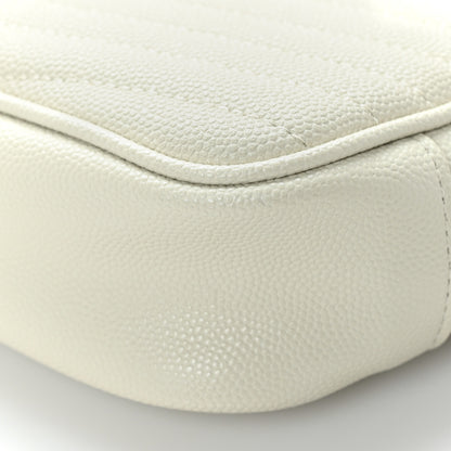 Saint Laurent Grain De Poudre Matelasse Monogram Mini Lou Camera Bag Crema Soft 8 of 8