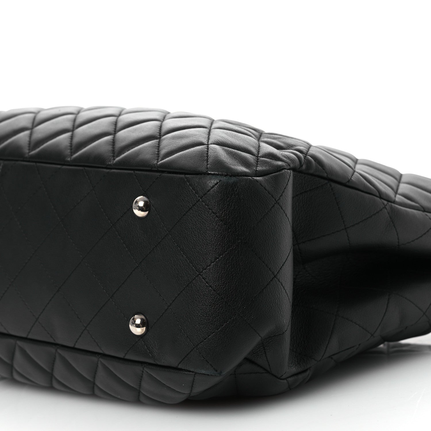 Chanel Calfskin Quilted Large CC Shopping Tote Black 10 of 16