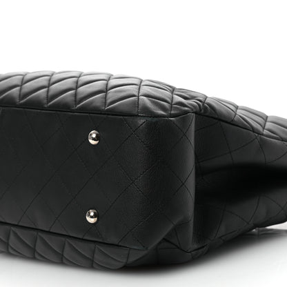 Chanel Calfskin Quilted Large CC Shopping Tote Black 10 of 16