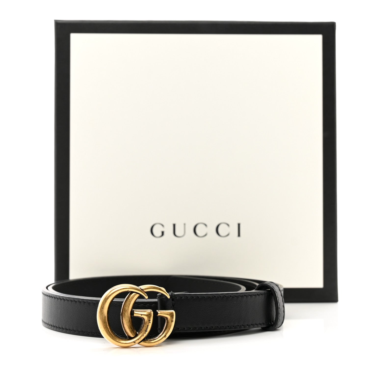 Gucci Calfskin Double G 20mm Belt 85 34 Black 6 of 6