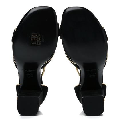 Saint Laurent Suede Babies Sandals 37.5 Black 5 of 11