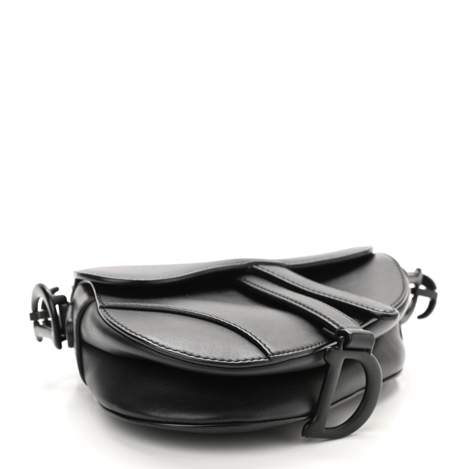 Christian Dior Ultra Matte Calfskin Mini Saddle Bag Black 4 of 9