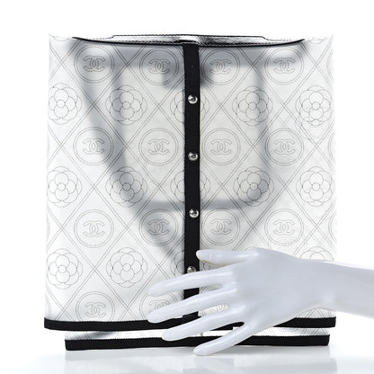Chanel PVC Calfskin Coco Bag Raincoat White Black 2 of 6