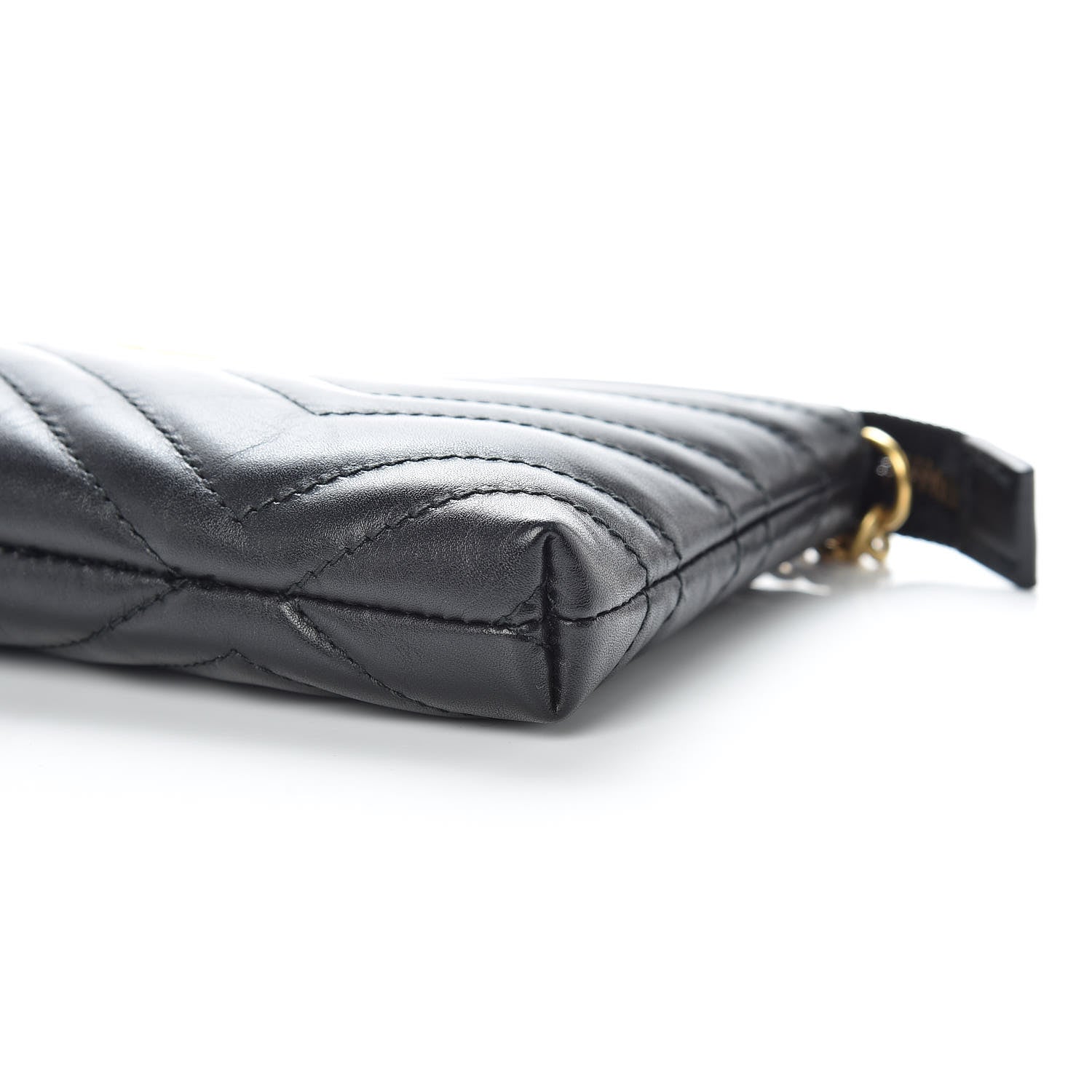 Gucci Calfskin Matelasse Mini GG Marmont Chain Bag Black 9 of 11