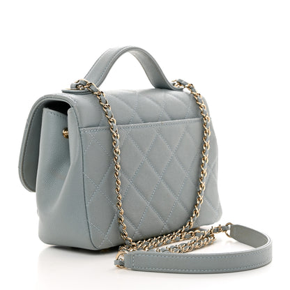 Chanel Caviar Quilted Small Business Affinity Flap Light Blue 2 of 13