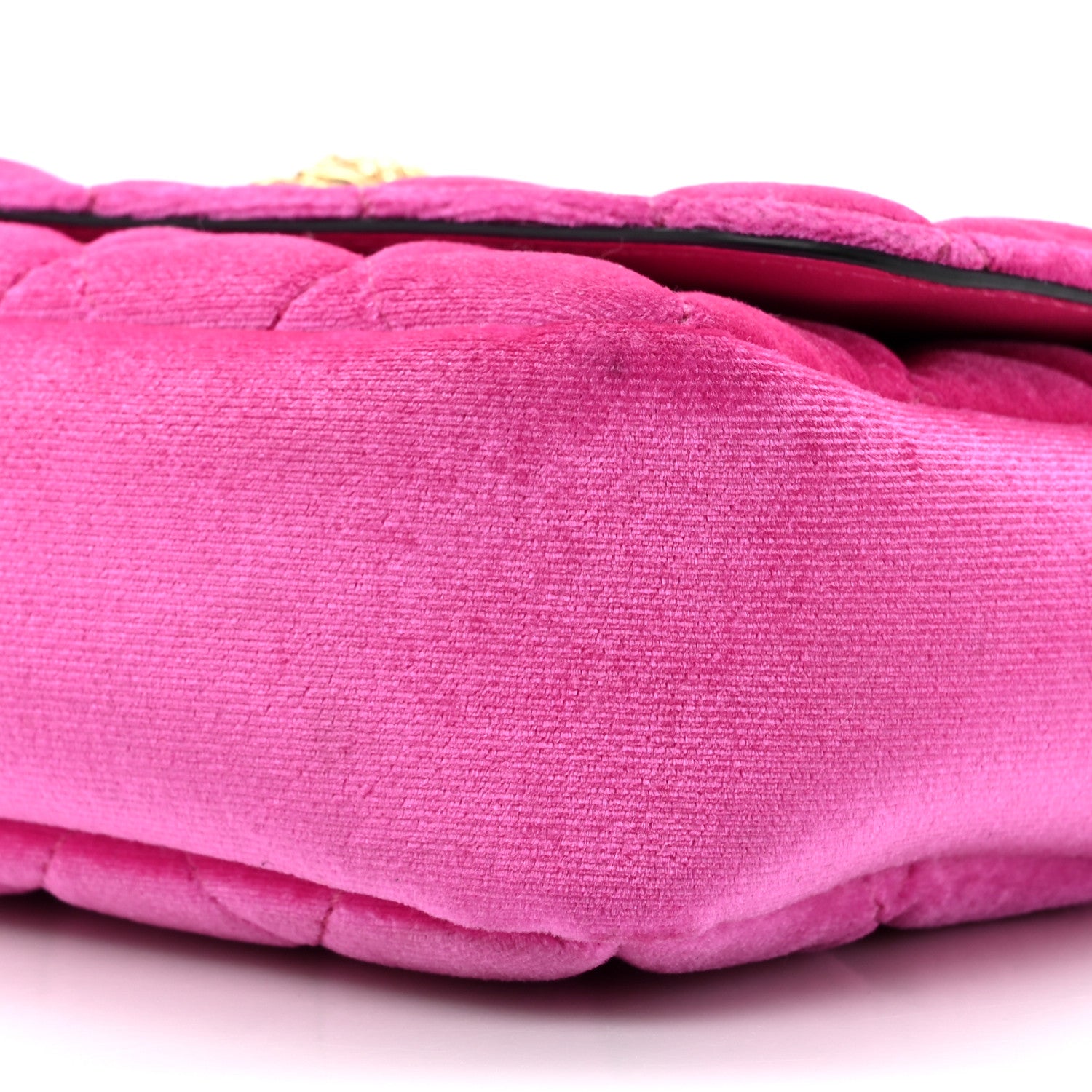 Versace Velvet Quilted Medusa Chain Crossbody Pink 8 of 11
