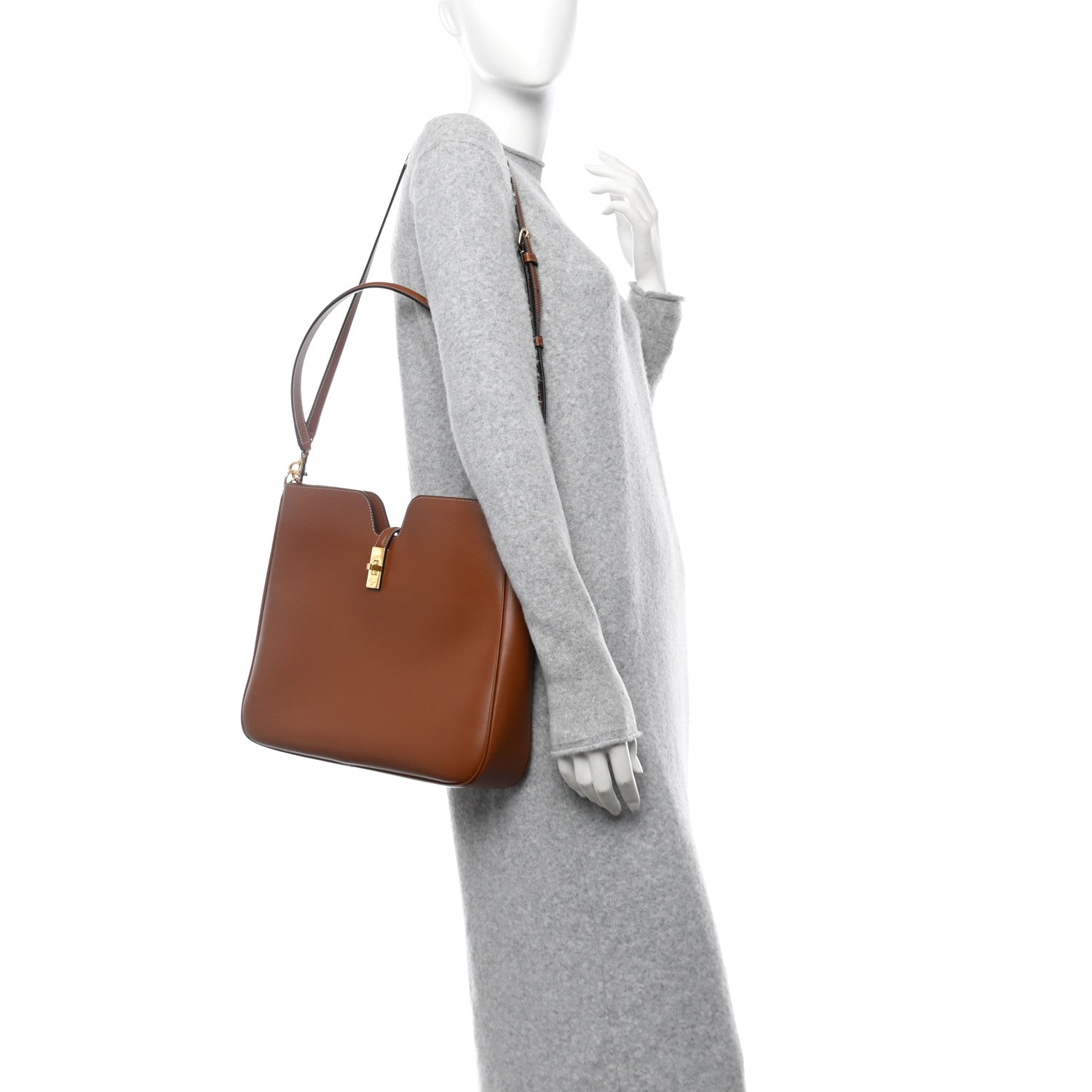 Celine Smooth Calfskin Medium Camille 16 Soft Bag Tan 2 of 11