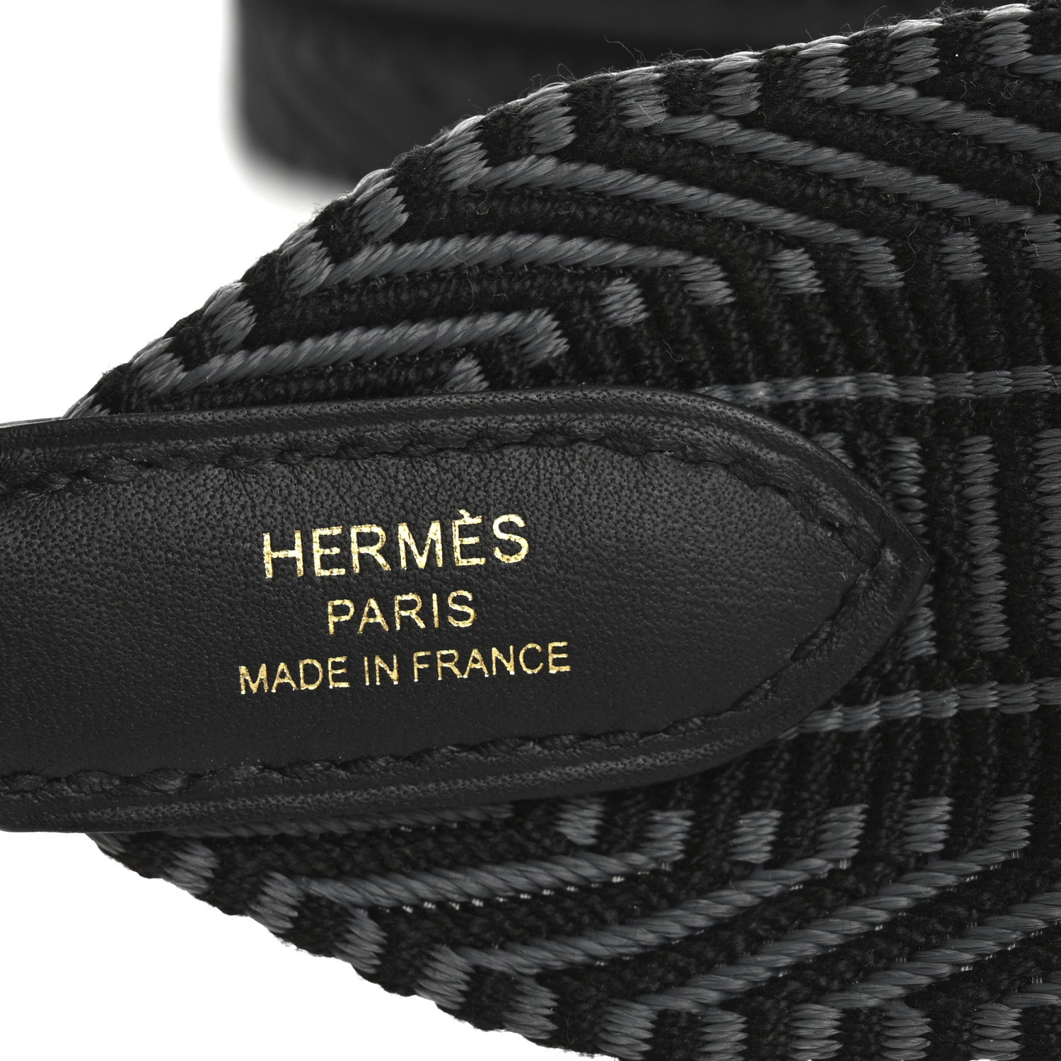 Hermes Toile Swift 50mm Sangle Cavale Shoulder Strap Black Gris Misty 4 of 5