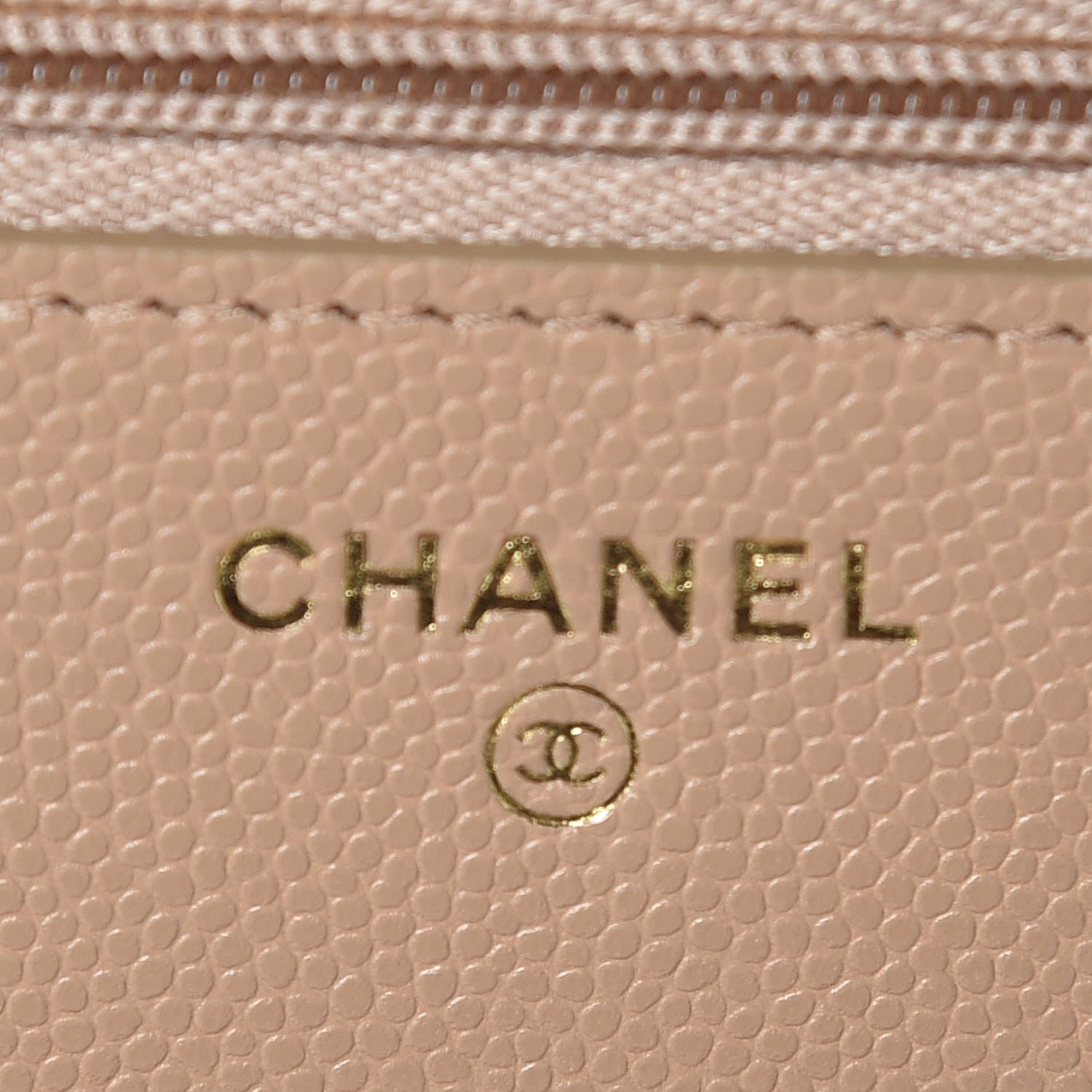 Chanel Caviar Quilted Wallet On Chain WOC Beige 8 of 11