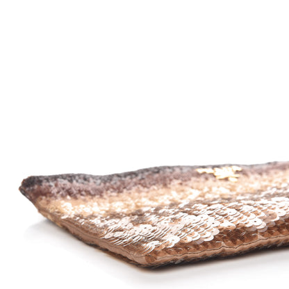 Prada Sequin Ombre Clutch Bronze 5 of 9
