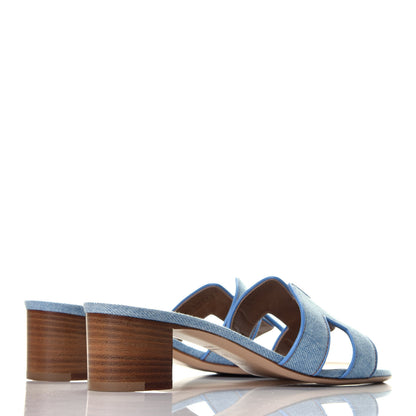 Hermes Denim Oasis Sandals 36 Bleu Clair 4 of 9