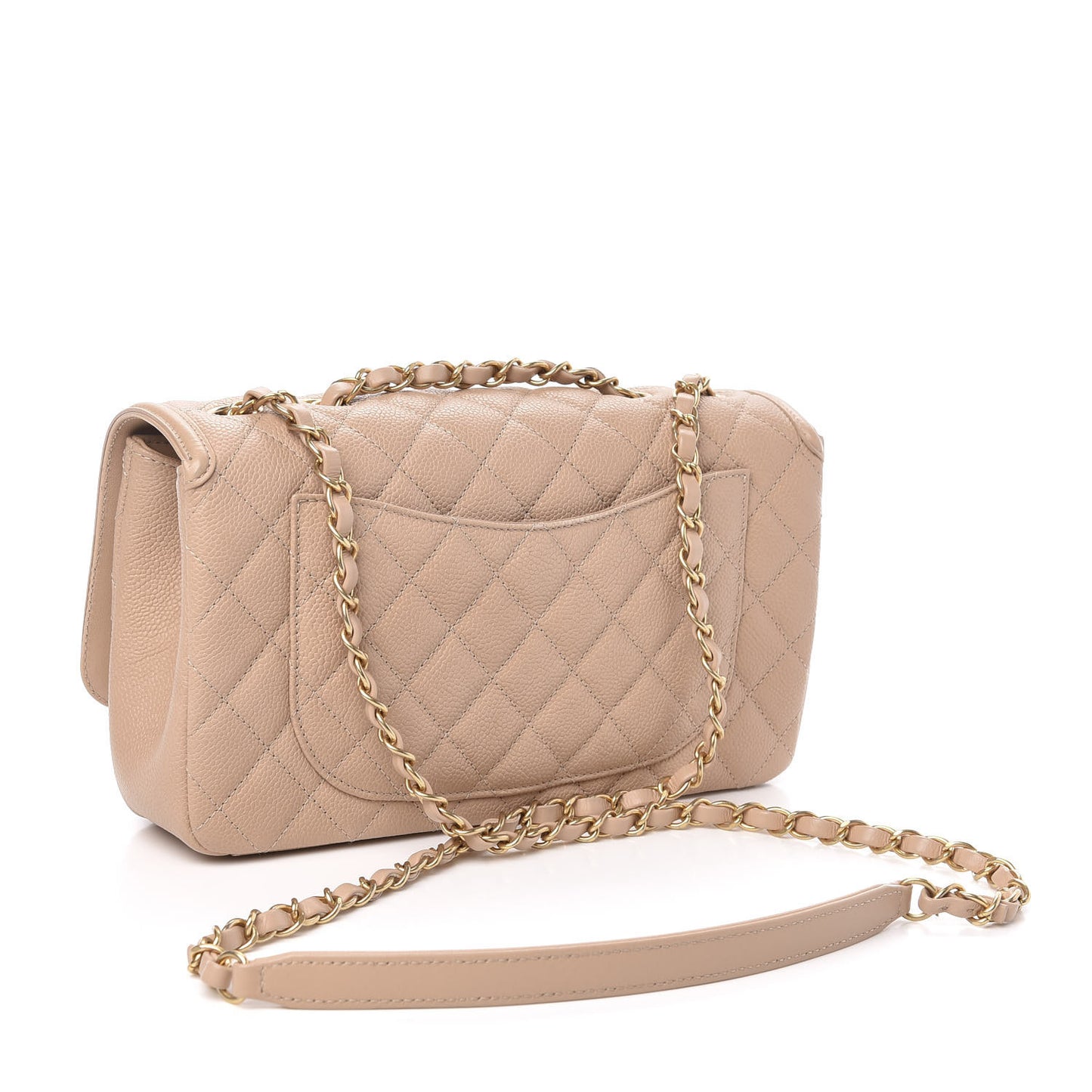 Caviar Quilted Medium CC Filigree Flap Beige