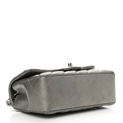 Chanel Metallic Calfskin Quilted Mini Rectangular Flap Ruthenium 4 of 10