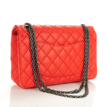 Chanel Aged Calfskin Quilted 2.55 Reissue 226 Flap Red 3 of 7