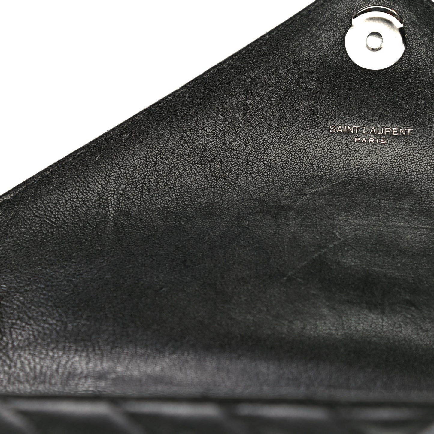 Sheepskin Matelasse Chevron Monogram Medium College Bag Black