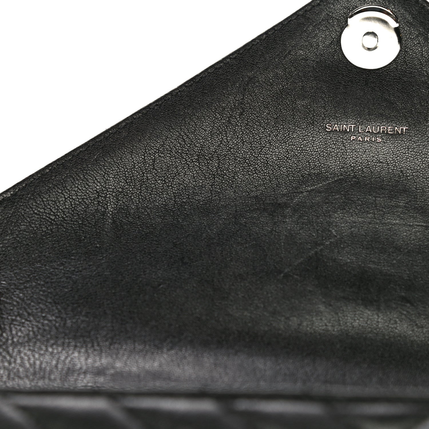 Saint Laurent Sheepskin Matelasse Chevron Monogram Medium College Bag Black 12 of 21