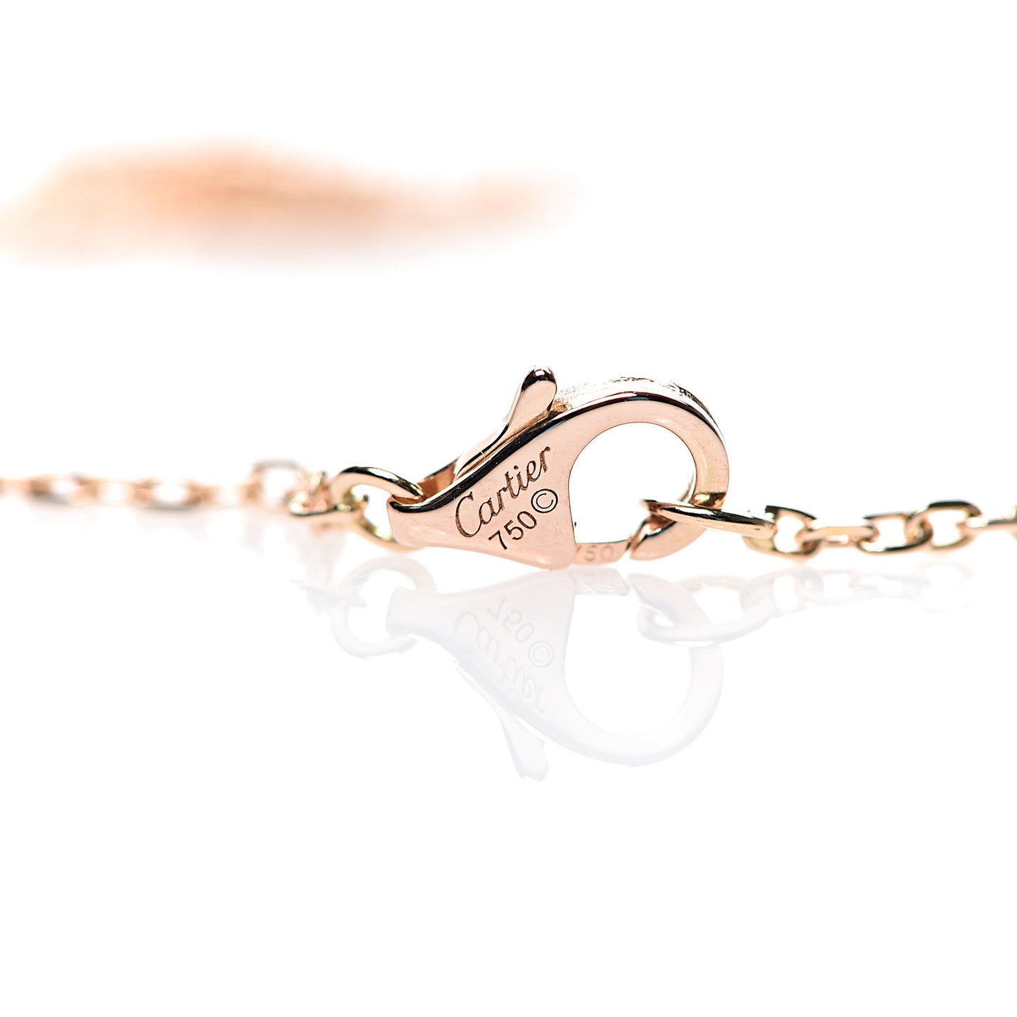 18K Pink Gold Diamond XS Hearts and Symbols Necklace