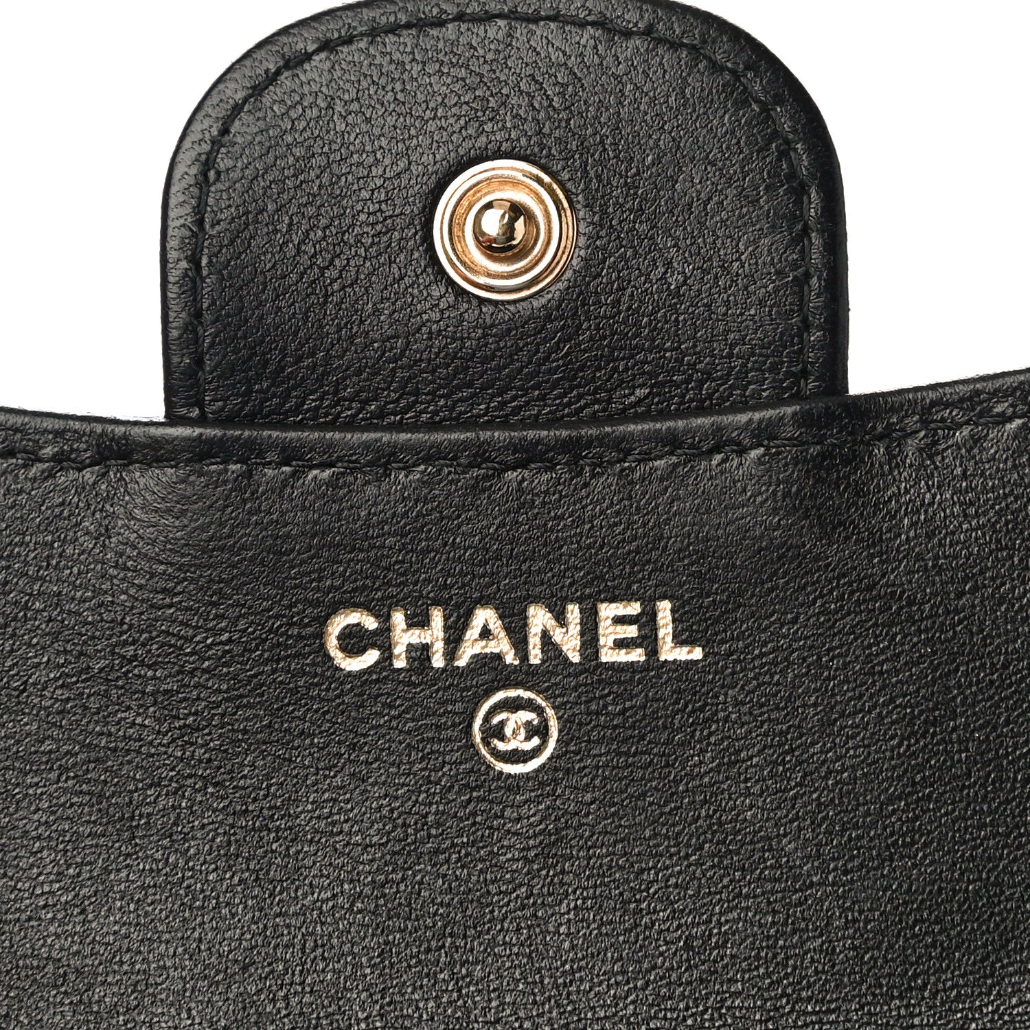 Chanel Lambskin Quilted Top Handle Flap Coin Purse With Chain Black 6 of 12