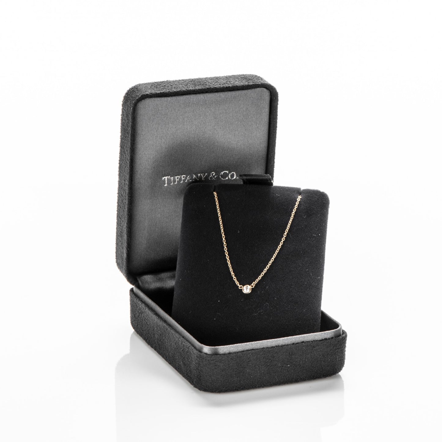 18K Yellow Gold Diamond .06ct Elsa Peretti Diamonds by the Yard Pendant Necklace