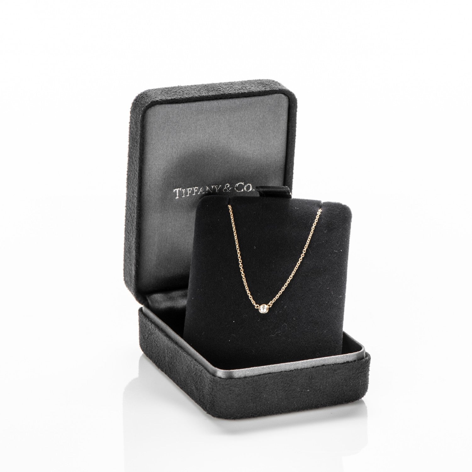 Tiffany 18K Yellow Gold Diamond .06ct Elsa Peretti Diamonds by the Yard Pendant Necklace 6 of 6