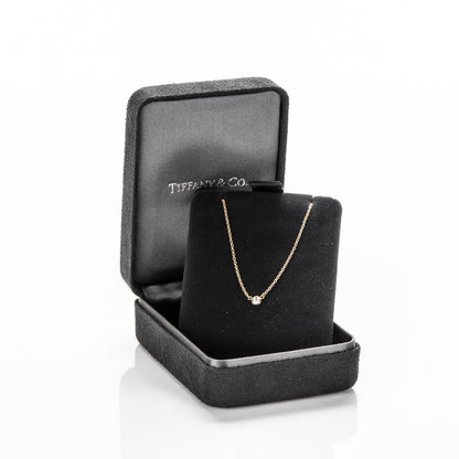 Tiffany 18K Yellow Gold Diamond .06ct Elsa Peretti Diamonds by the Yard Pendant Necklace 6 of 6