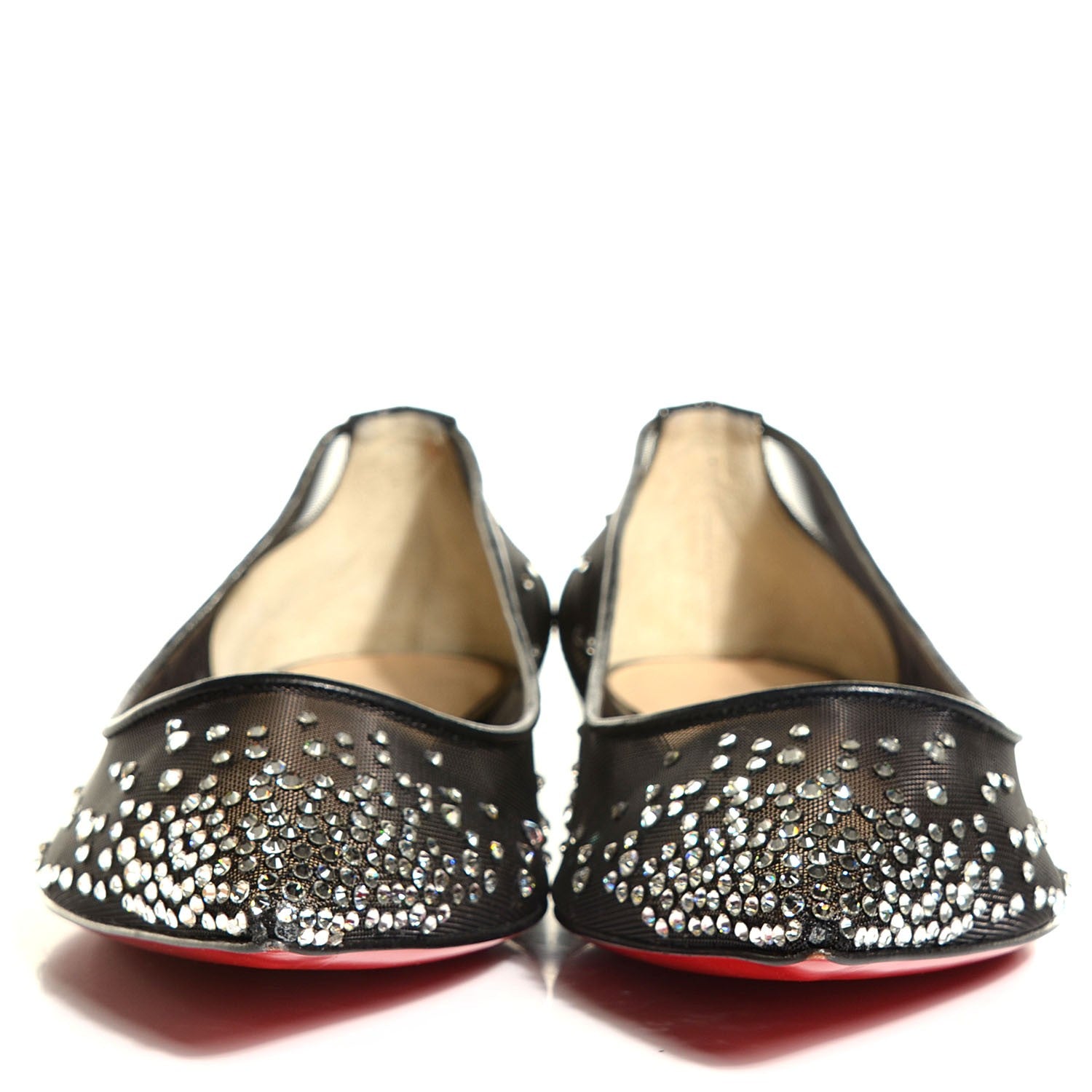 Christian Louboutin Patent Body Strass Flats 38.5 Black 2 of 7