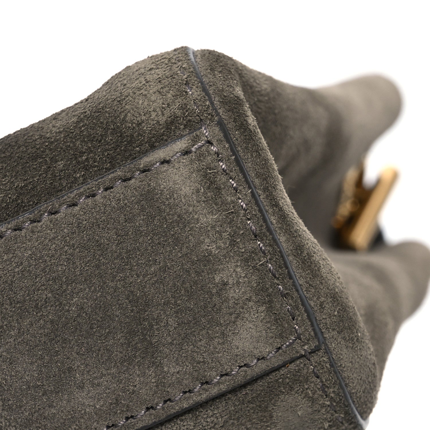 Saint Laurent Smooth Calfskin Suede Medium Reversible Monogram Kate Satchel Taupe 12 of 13