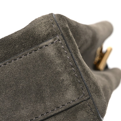 Saint Laurent Smooth Calfskin Suede Medium Reversible Monogram Kate Satchel Taupe 12 of 13