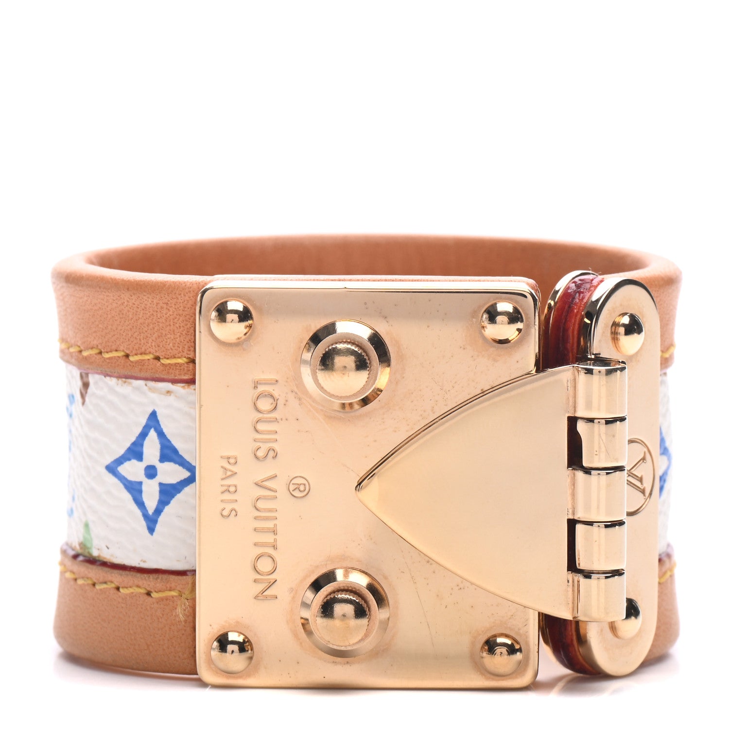 Louis Vuitton Monogram Multicolor S Lock Bracelet White 1 of 8