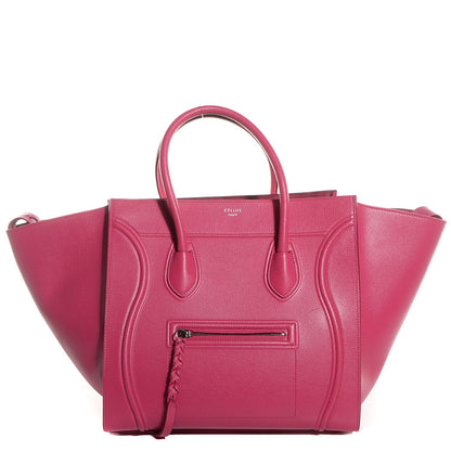 Celine CEINE Grained Calfskin Medium Phantom Luggage Fuchsia 1 of 9