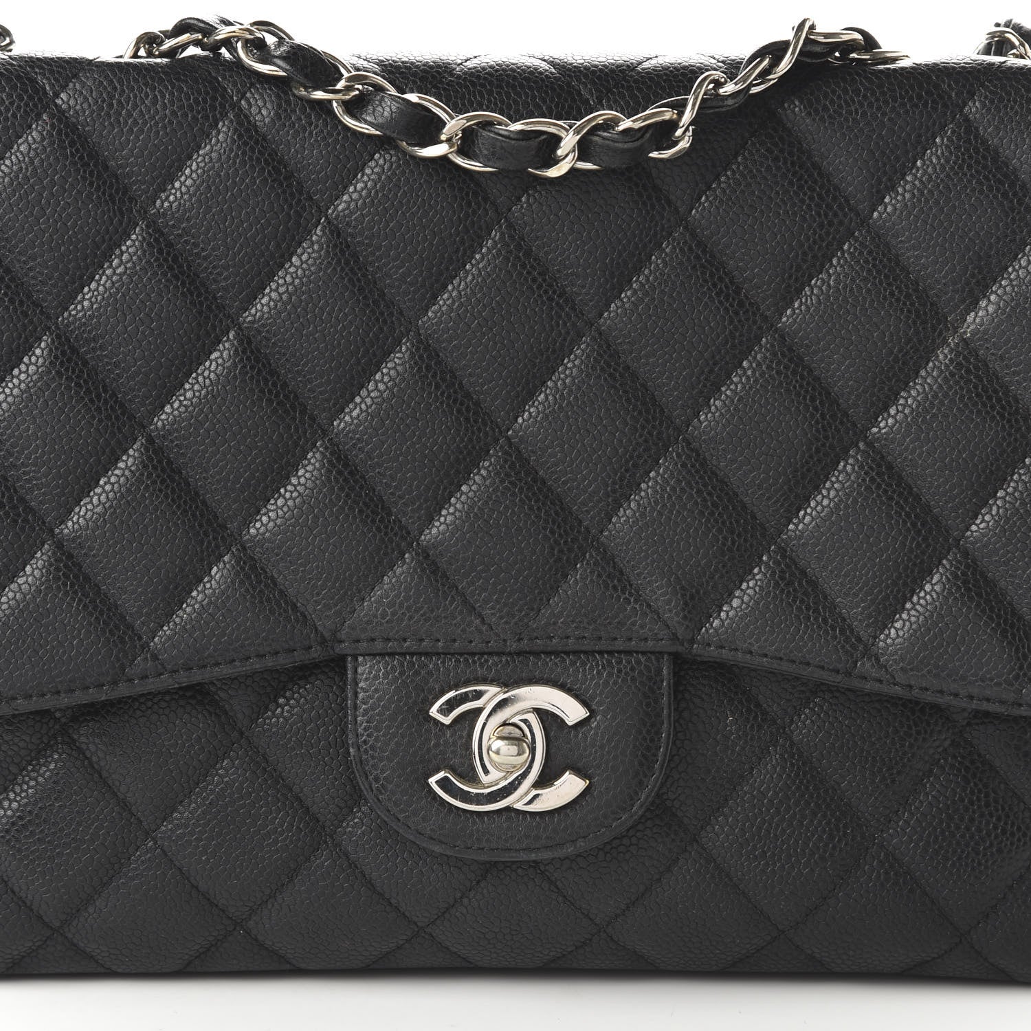 Chanel Caviar Quilted Jumbo Single Flap Black 10 of 10