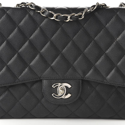 Chanel Caviar Quilted Jumbo Single Flap Black 10 of 10