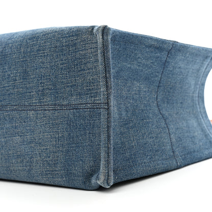 Celine Denim Large Thais Cabas Navy Tan 8 of 9