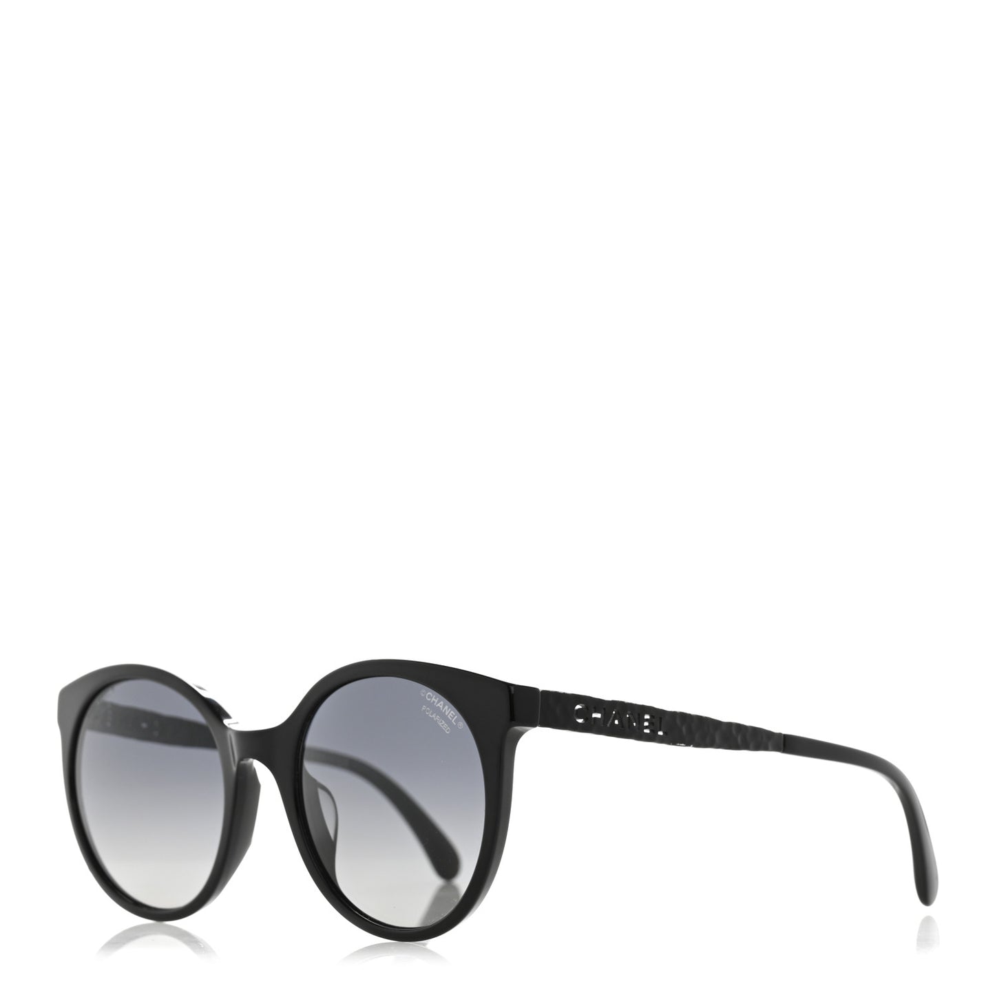 Acetate Metal Polarized Pantos Sunglasses 5440-A Black
