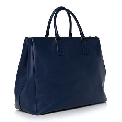 Prada Saffiano Lux Extra Large Galleria Double Zip Tote Bluette 4 of 15