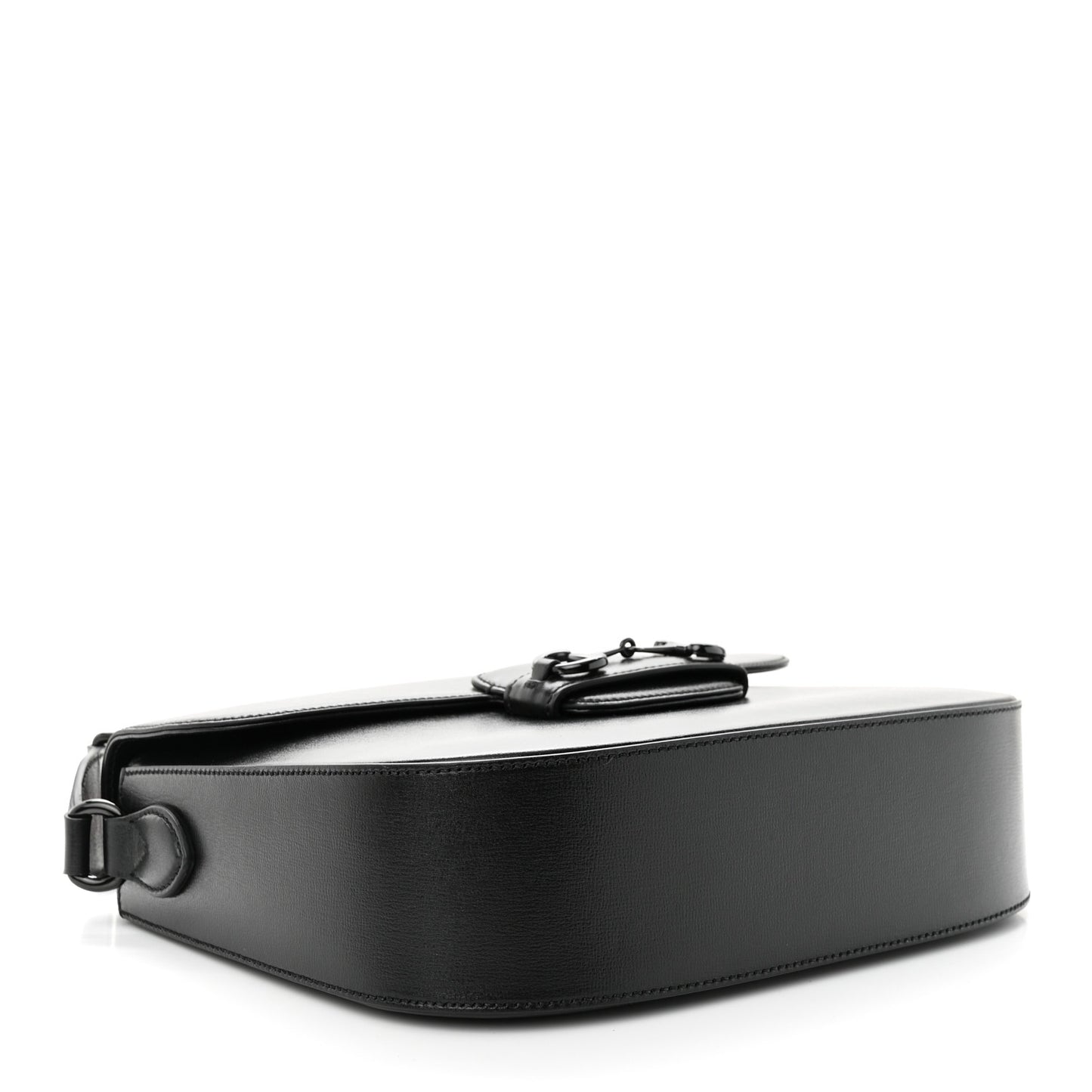 Azalea Calfskin Web Monochrome Horsebit 1955 Shoulder Bag Black