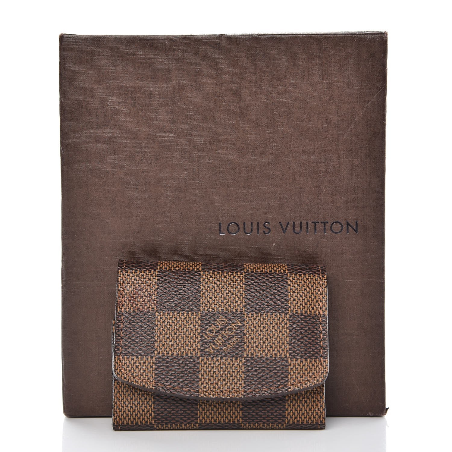 Louis Vuitton Damier Ebene Cufflinks Case 7 of 7