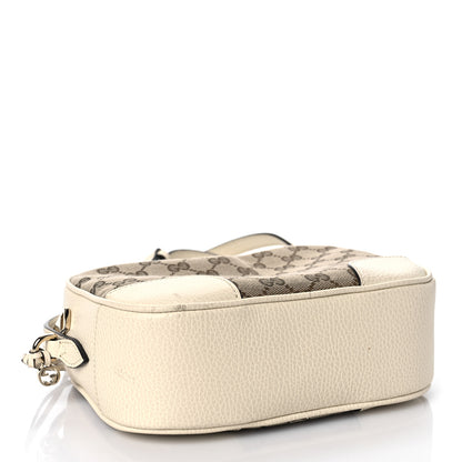 Gucci Monogram Dollar Calfskin Mini Bree Messenger Bag Beige Ebony Avoire 4 of 11