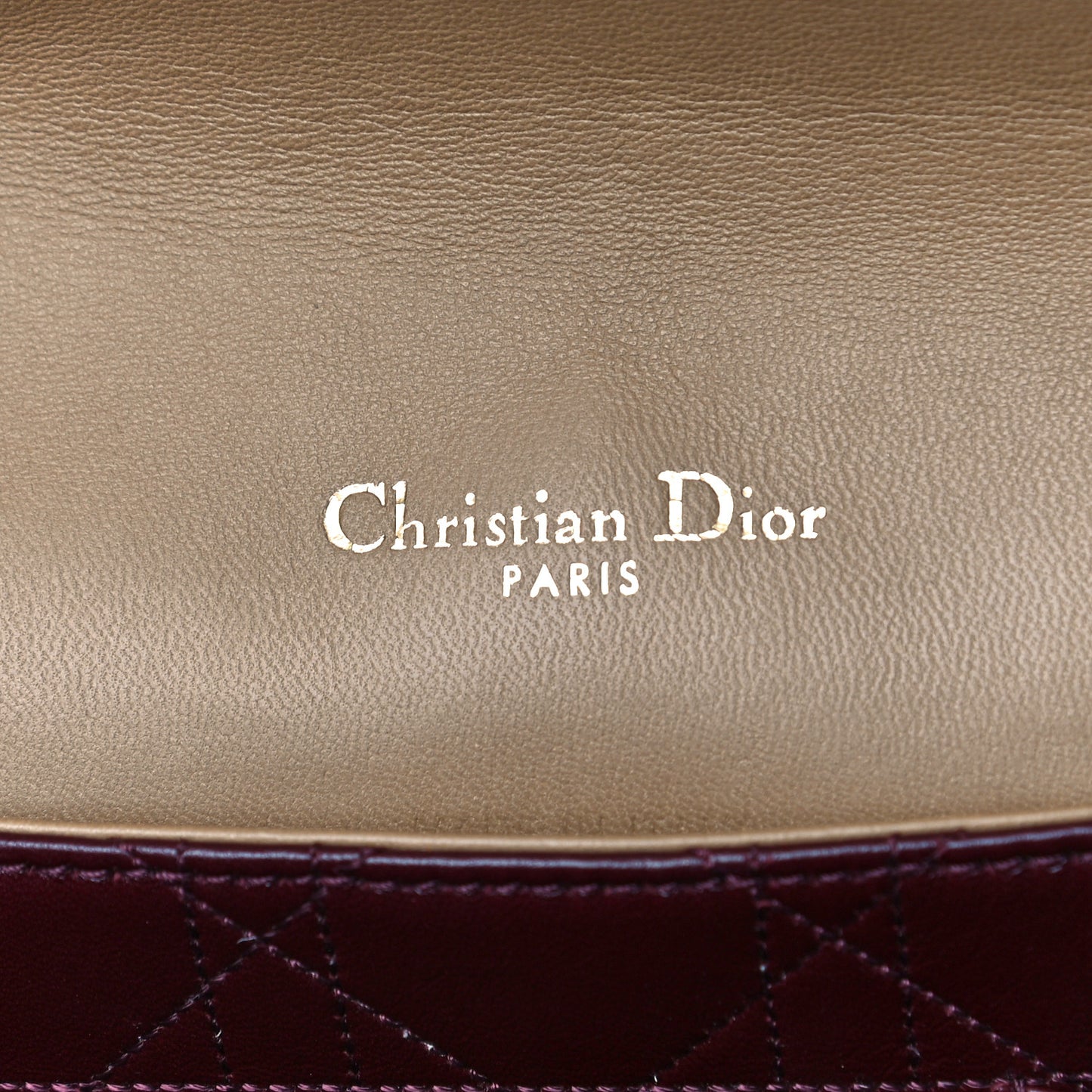 Lambskin Cannage Large Miss Dior Flap Beige