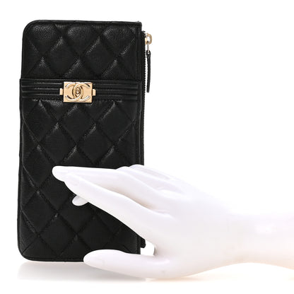 Chanel Caviar Quilted Boy iPhone Pouch Black 2 of 8