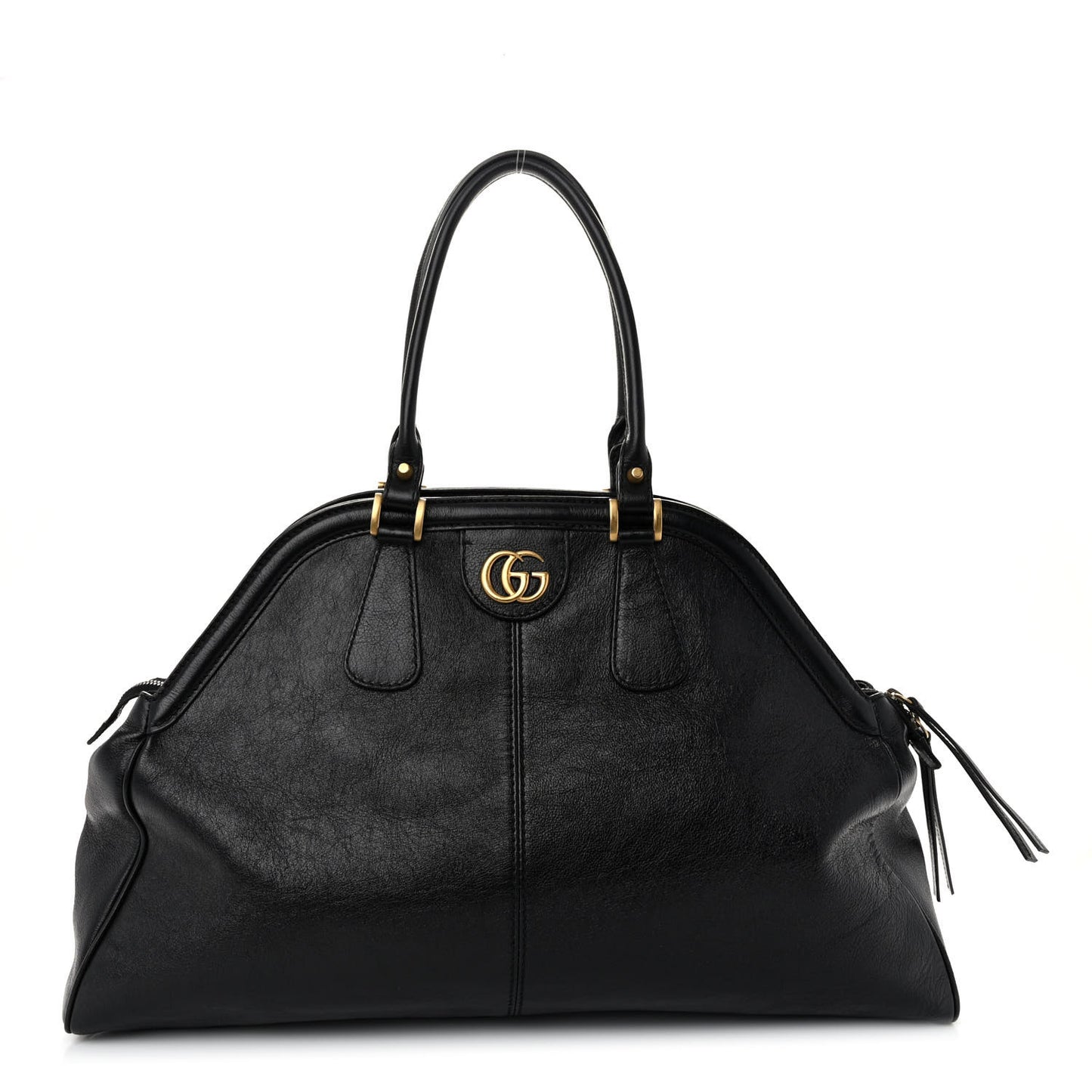 Calfskin Large Re(Belle) Top Handle Bag Black