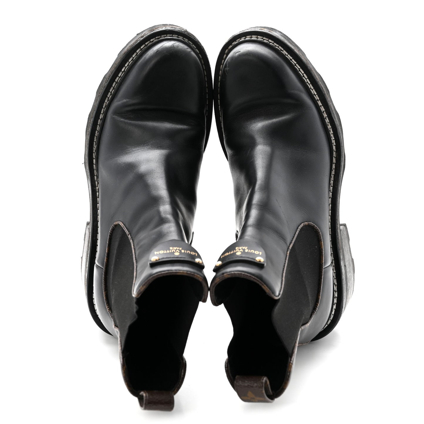 Calfskin Monogram Beaubourg Ankle Boots 38 Black