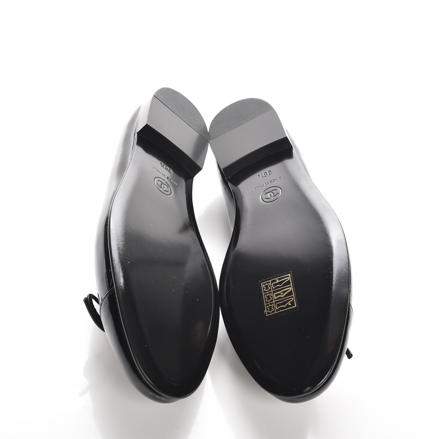 Patent CC Cap Toe Ballerina Flats 38.5 Black