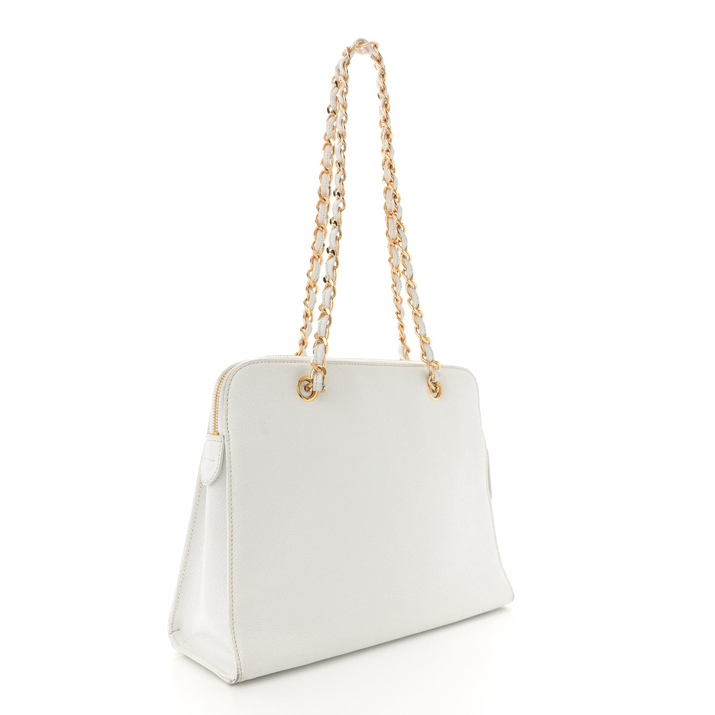 Caviar CC Shoulder Bag White