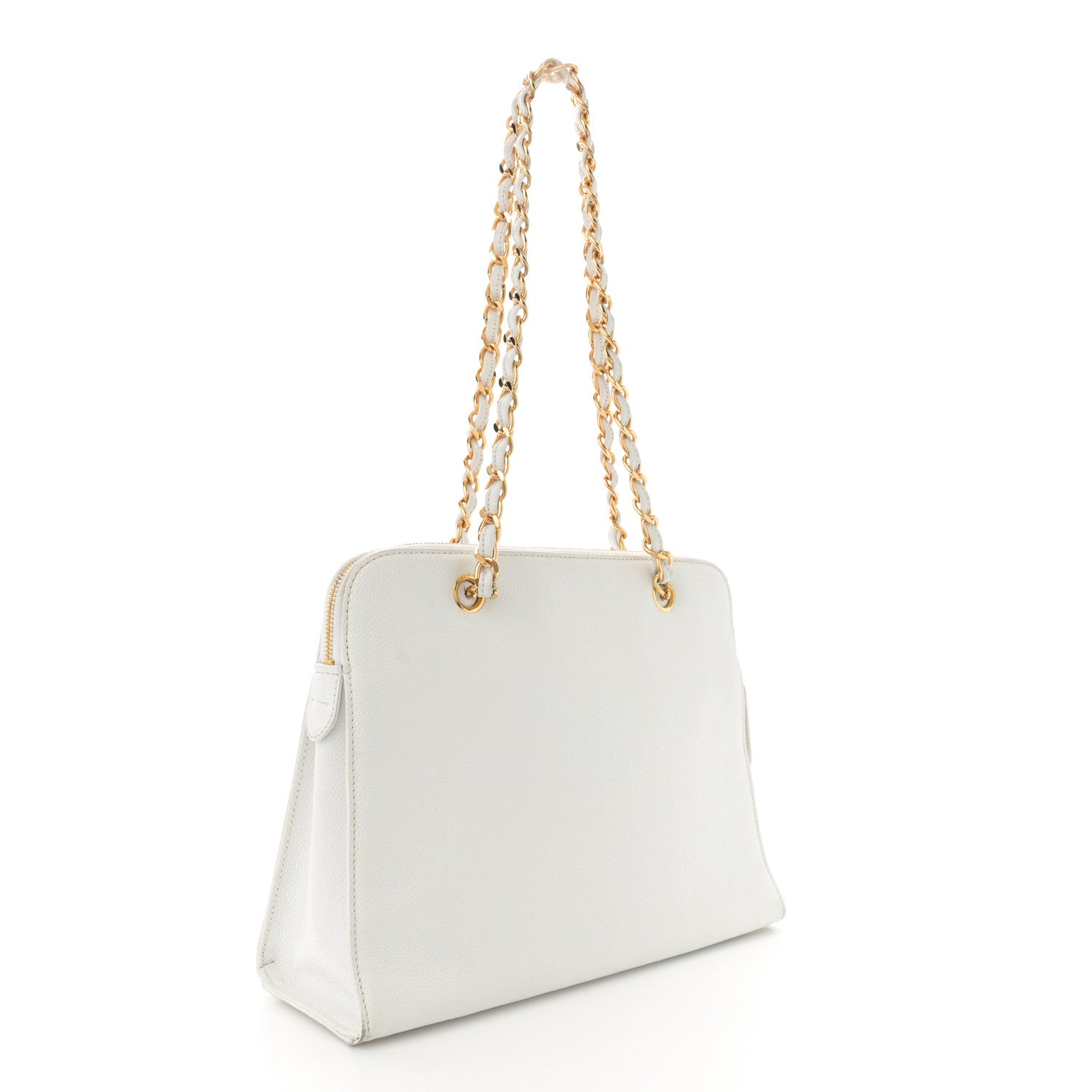 Chanel Caviar CC Shoulder Bag White 3 of 17