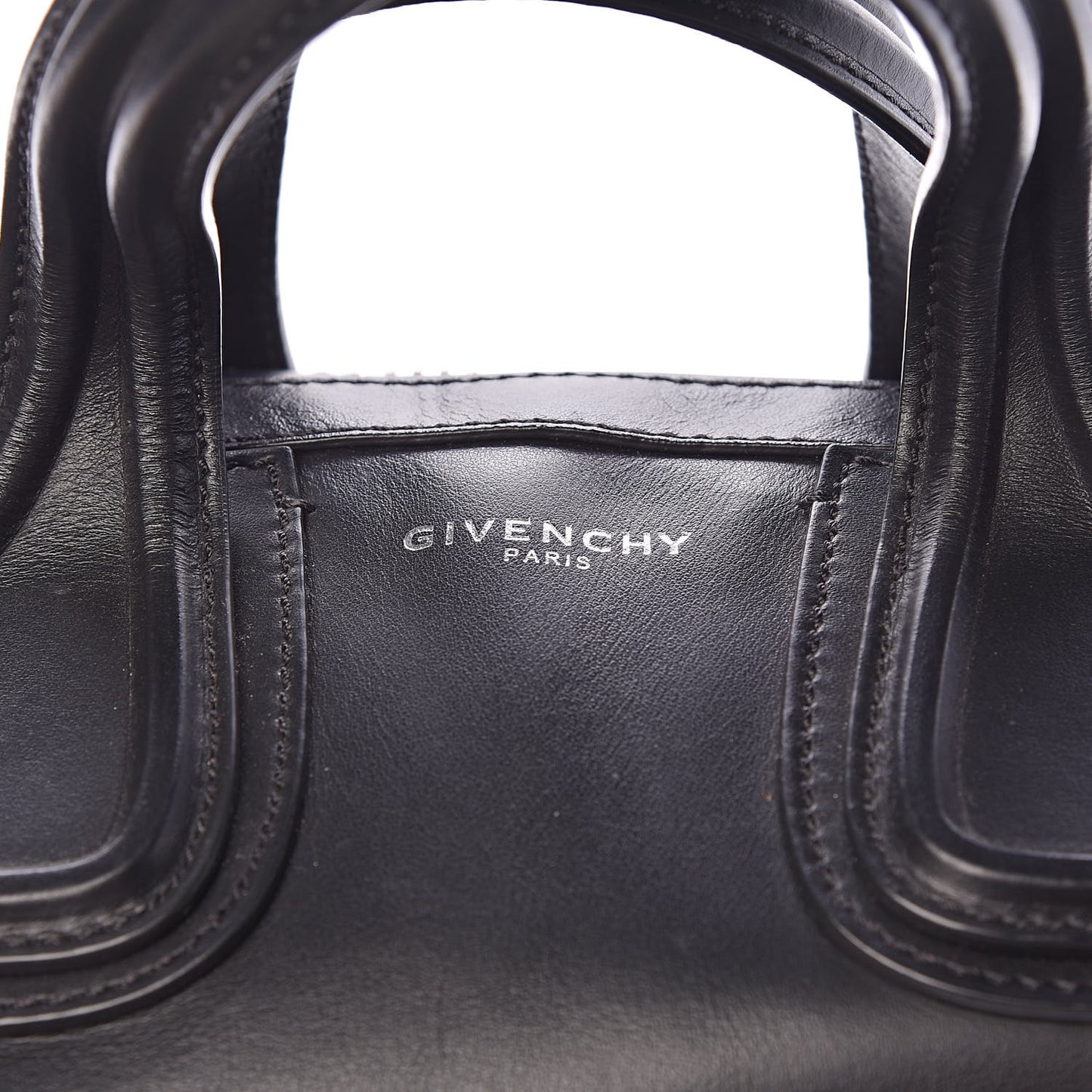 Waxed Calfskin Medium Nightingale Logo Strap Black