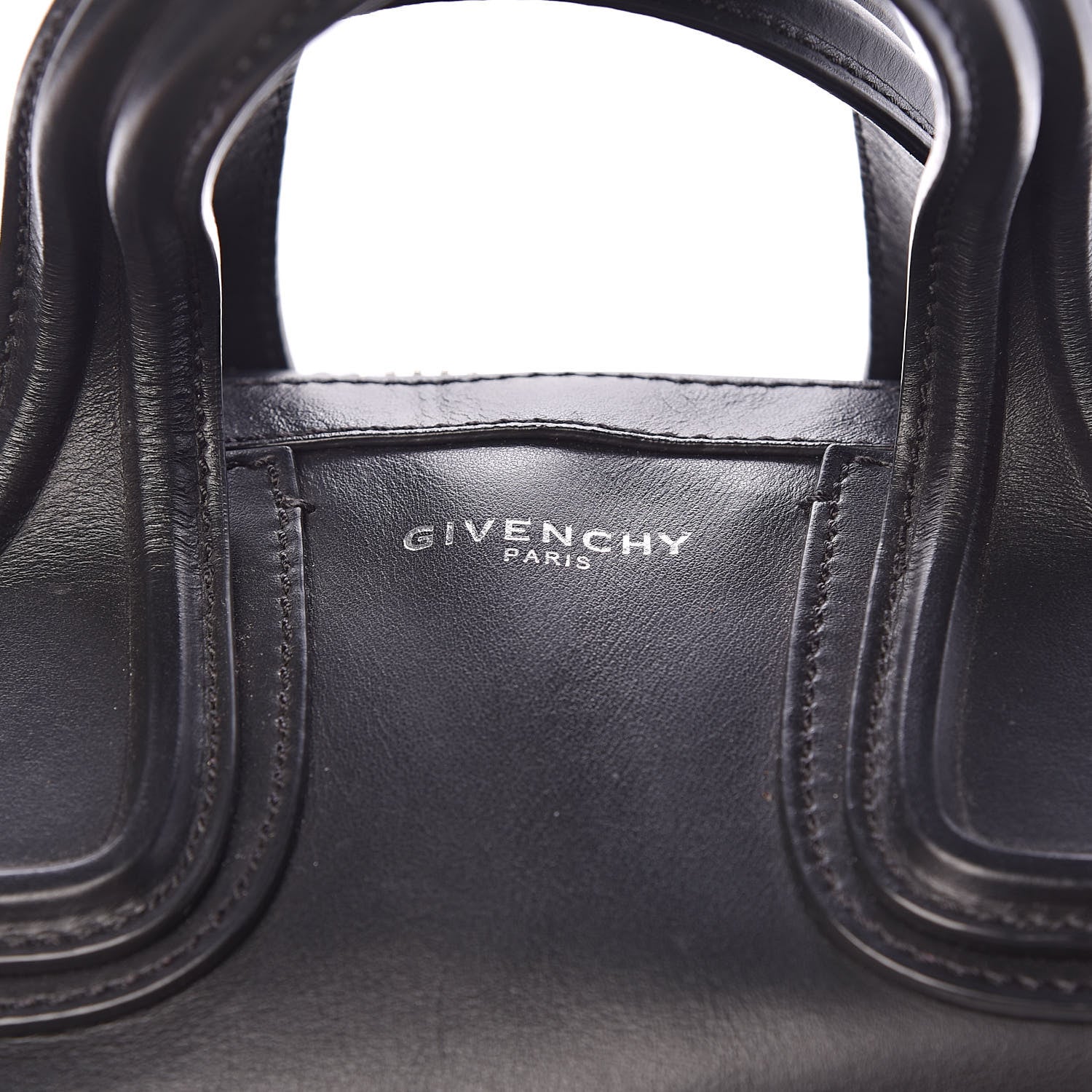 Givenchy Waxed Calfskin Medium Nightingale Logo Strap Black 11 of 11